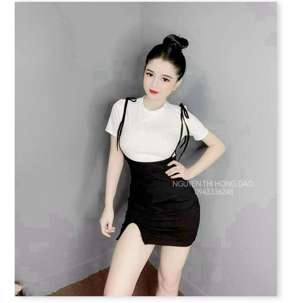 sét áo &amp; yếm 2 dây chất thun co giãn tốt siêu đẹp hiện đại sexy hót teen