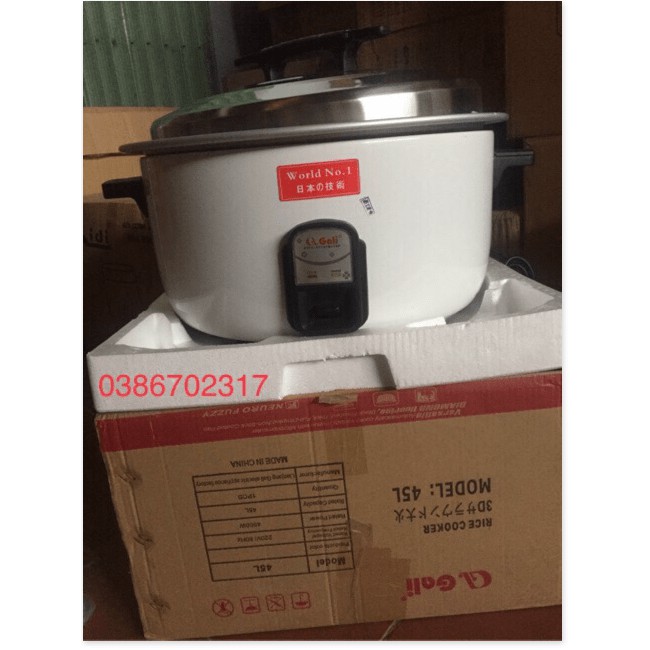 ❤️Nồi Công Nghiệp Đại 45L Gali 4500W Lòng Dày Nấu Cơm Ngon BH 12 tháng