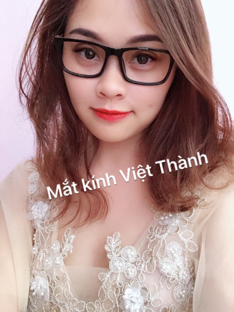 Gọng kính giả cận vuông chân vàng