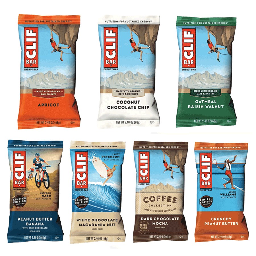 Thanh Bánh Hạt CLIF Bar Năng Lượng Dinh Dưỡng Thể Thao Tập Gym, Chạy Bộ Marathon Trail, Đạp Xe, Trekking, Ăn Vặt
