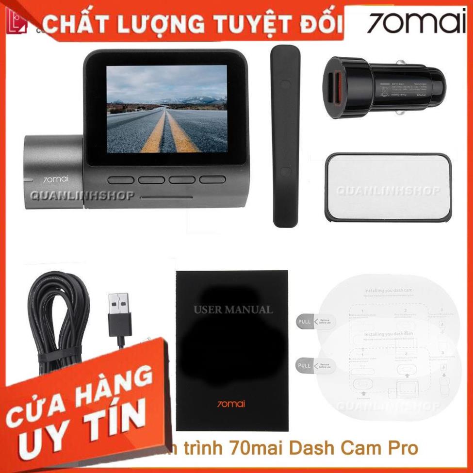 (giá khai trương) Camera hành trình Xiaomi 70mai Dash Camera Pro kèm thẻ 128GB - phiên bản nội địa up sang tiếng anh