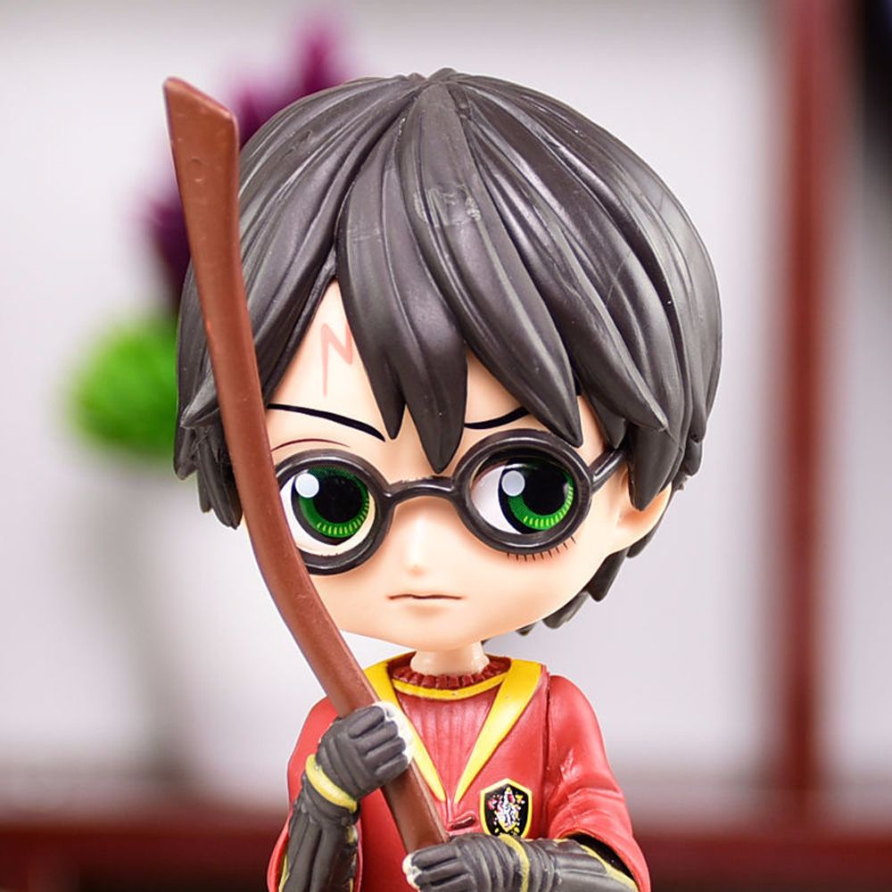 MXFASHIONESTORE Toy Doll Q version Decoration toys Action Model Harried Potter Action Figure Gift Cartoon character Big eyes Harried George Anime Toys Fred Hermione Doll