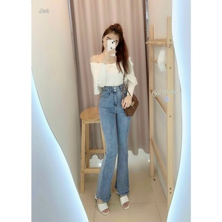 Quần jean nữ ống loe bass, form dài 94cm,chất vải bò co dãn thoải mái, mẫu mới Thuydieushop96 jn2