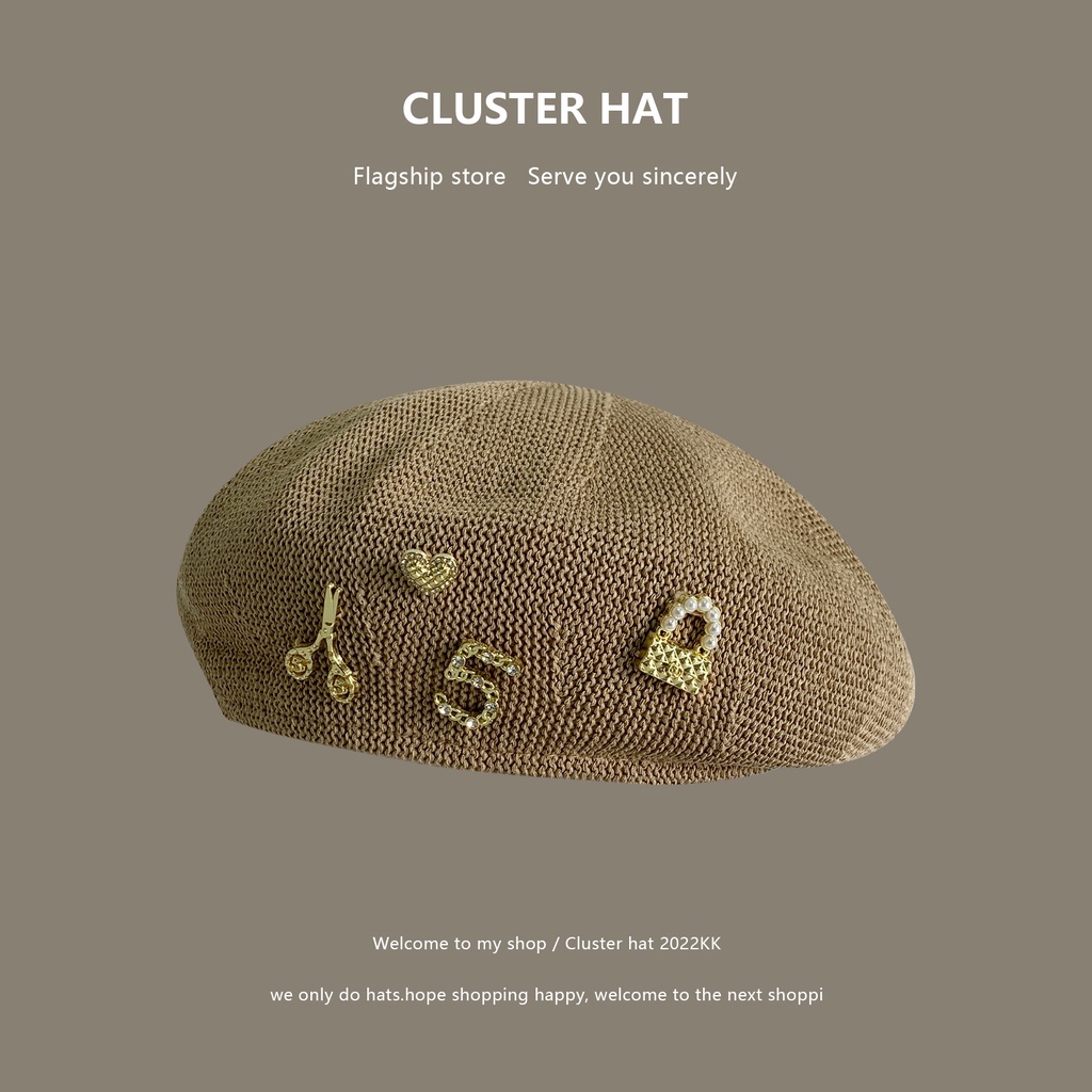 Mũ Beret Mỏng Thoáng Khí Phong Cách Nhật Bản Cho Nữ