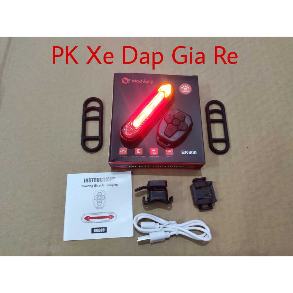 Đèn sau xi nhan xe đạp có điều khiển MACHFALLY, Đèn xi nhan xe đạp - PK Xe Dap Gia Re