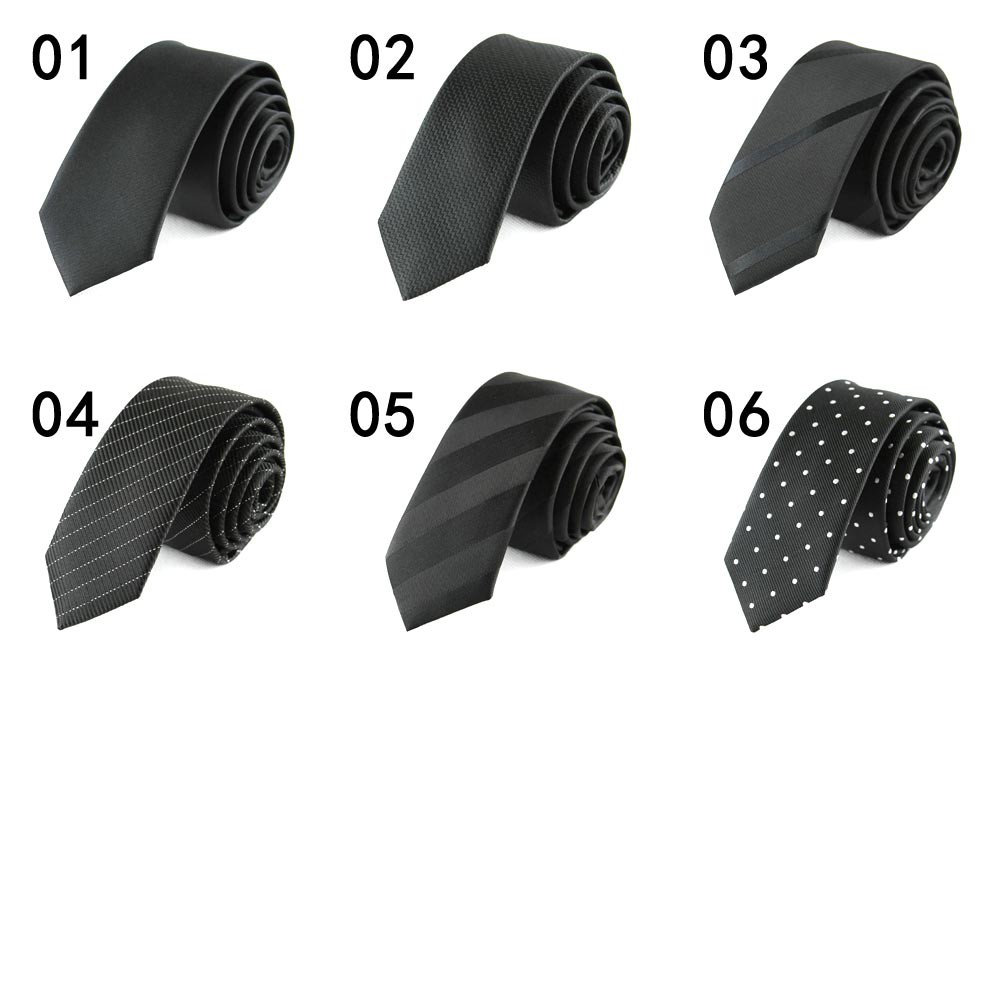 Cà Vạt Chấm Bi Đen 5cm Chất Lượng Cao Cho Nam