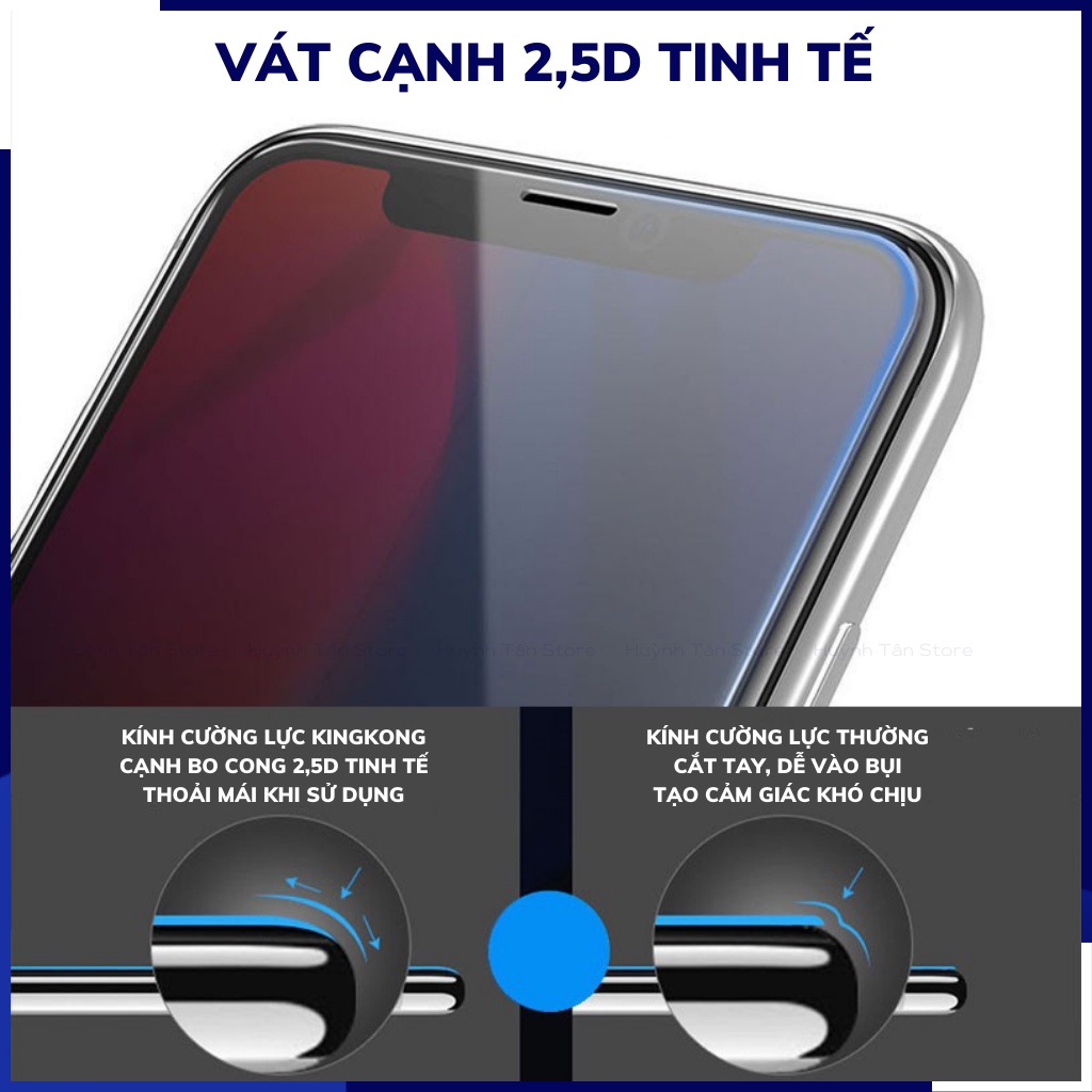 Kính cường lực Iphone 13 Pro Max hãng King Kong full màn hình,mượt,mỏng,vát cong 2,5D,chống trầy xướt,chống va đập