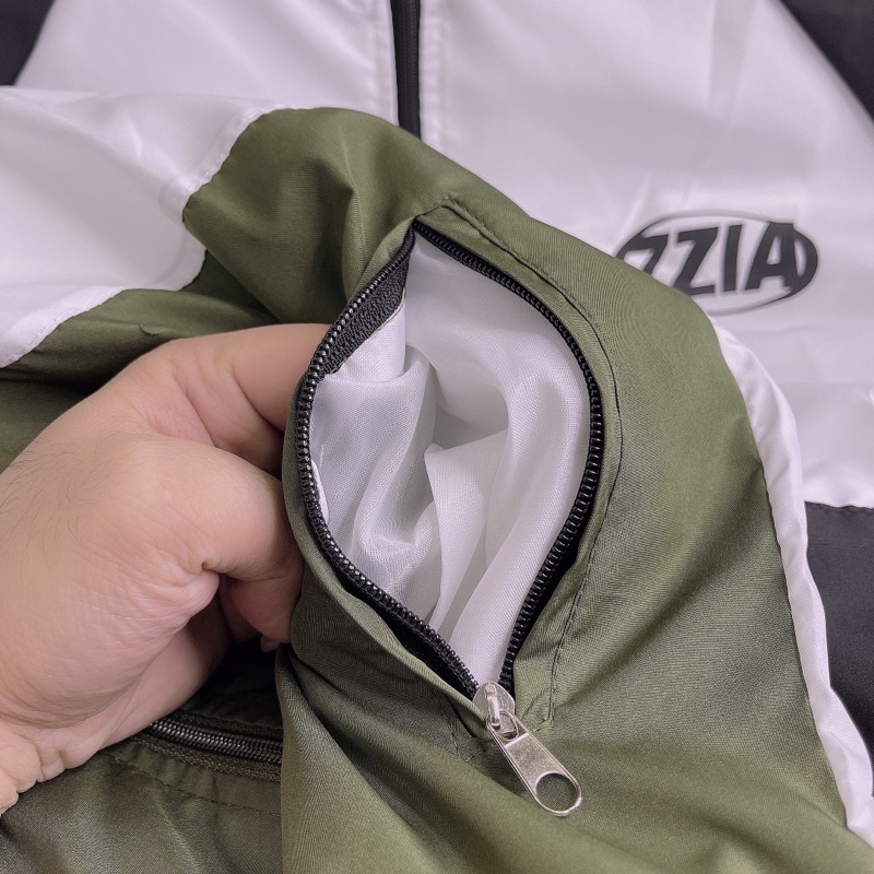 Áo Khoác Dù 2 Lớp Cổ Trụ Tay Chun_Áo In Chữ 7ZIA_Chất Dù Sịn Nhập QC Thoáng Không Bí Hơi_AK64