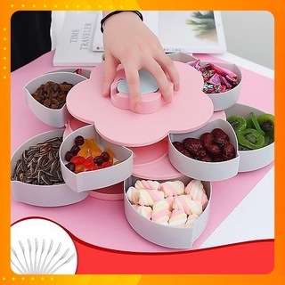 khay mứt, Khay Đựng Bánh Kẹo 6 Cánh Hoa Tự Bung, Sang Chảnh, Lịch Sự, Mẫu Mới Nhất Tết 2021