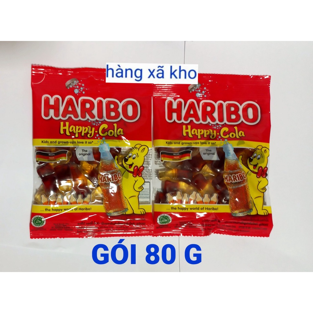 Kẹo dẻo Haribo goldbears Happy Cola gói 80g hsd;5/24