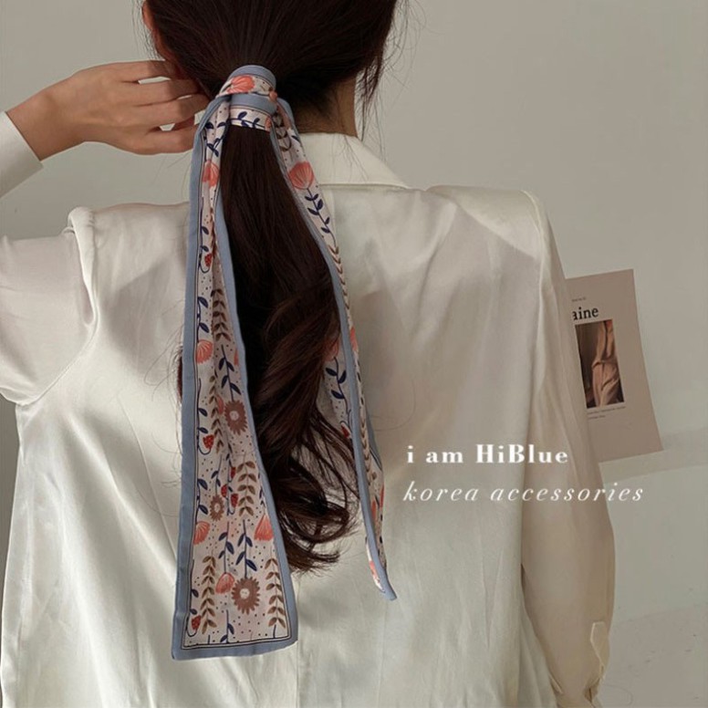 💛FREESHIP XTRA💛 Khăn choàng cổ kết hợp làm dây ruy băng buộc tóc Họa Tiết Cách Điệu phong cách Hàn Quốc DRB02