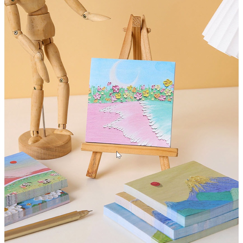 [HCM] Set 80 Tờ Giấy Note Ghi chú 3D phong cảnh nhiều hình dễ thương, phong cách HQ GIÁ 1 SẤP 80 TỜ