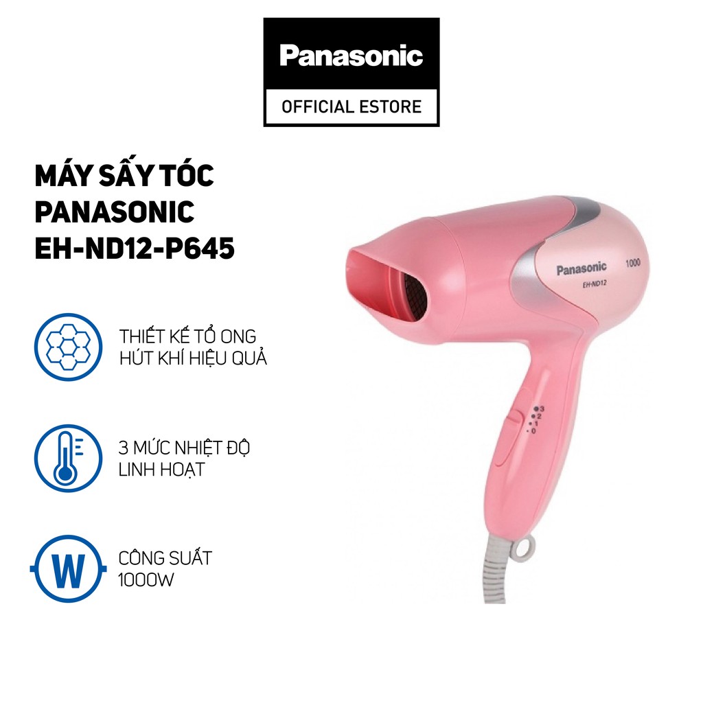 Máy Sấy Tóc Panasonic EH-ND12-P645 - Hàng Chính Hãng (Hồng)