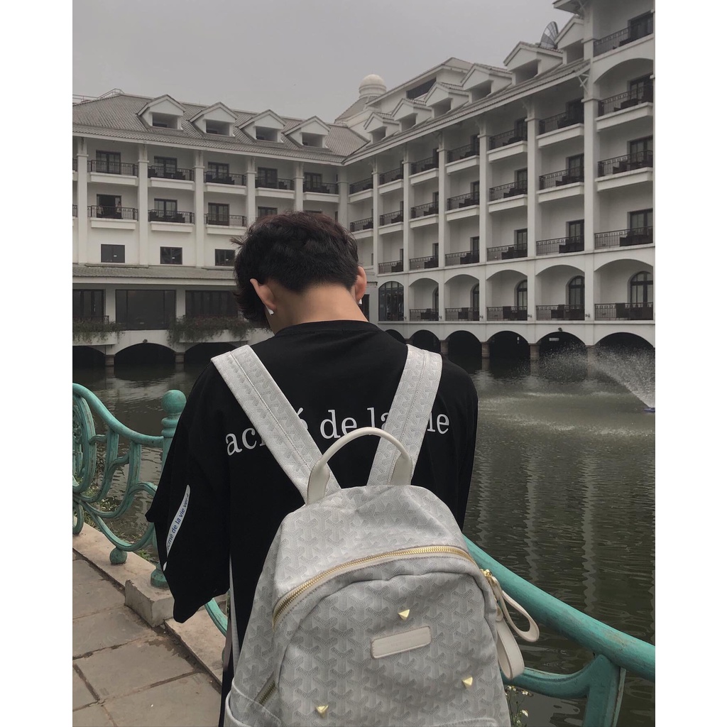 Balo Edmond Masion CHÍNH HÃNG giá rẻ, cặp sách da chống nước sang chảnh đeo đi học đi chơi