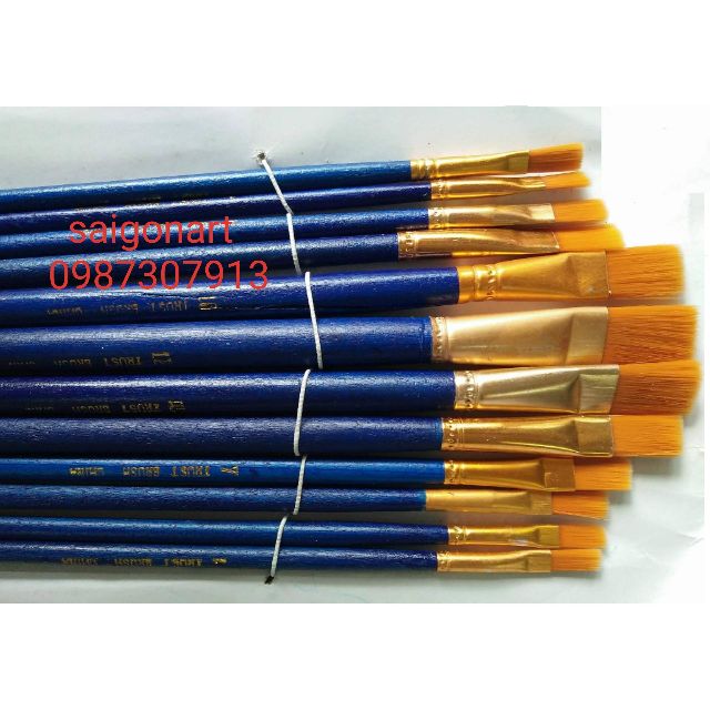 Bộ 12, 6 Cọ, Vẽ Thủ Công Mỹ Thuật Rẻ