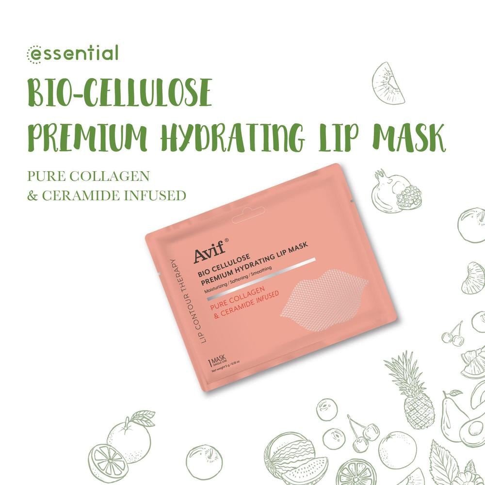 Mặt Nạ Dưỡng Môi Avif Bio Cellulose Premium Hydrating Lip Mask Cấp Ẩm Và Mềm Môi 5g