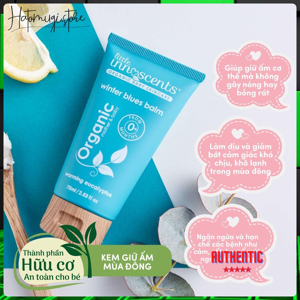 Dầu giữ ấm ngực Organic Little Innoscents Winter Blues Balm - Xuất xứ Úc