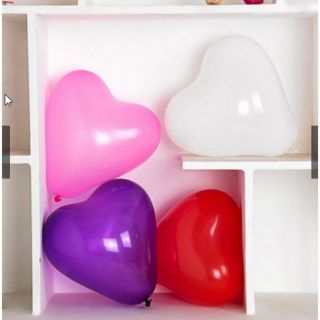 100 quả bóng bay tim loại 20cm