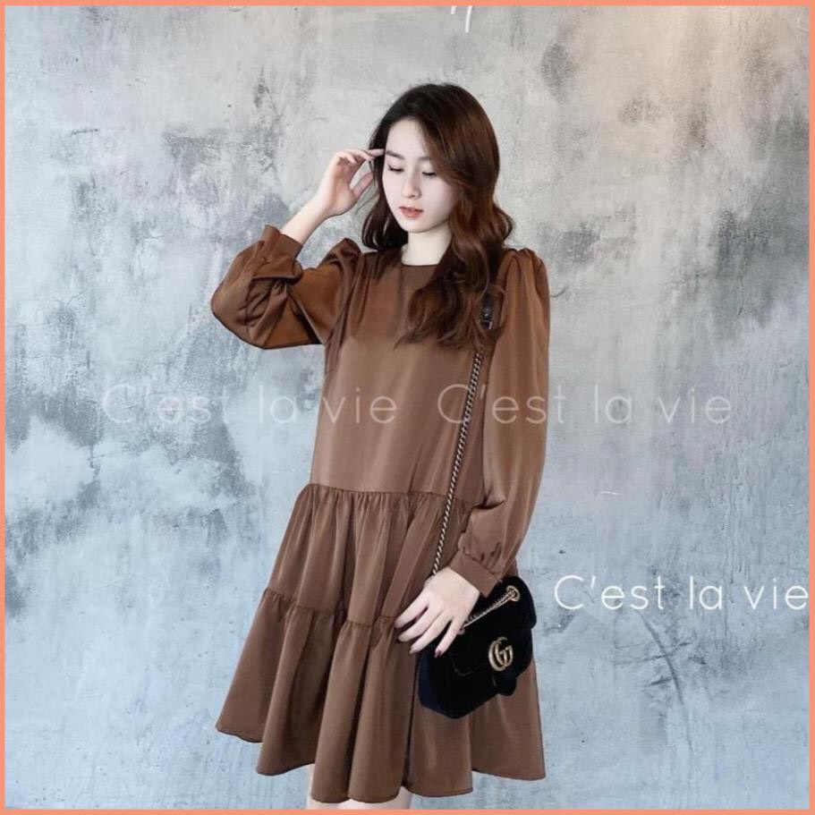 Váy bầu cao cấpchất lụa Nhật siêu đẹp, sang chảnh vô cùngfree size 43~68kg VB46