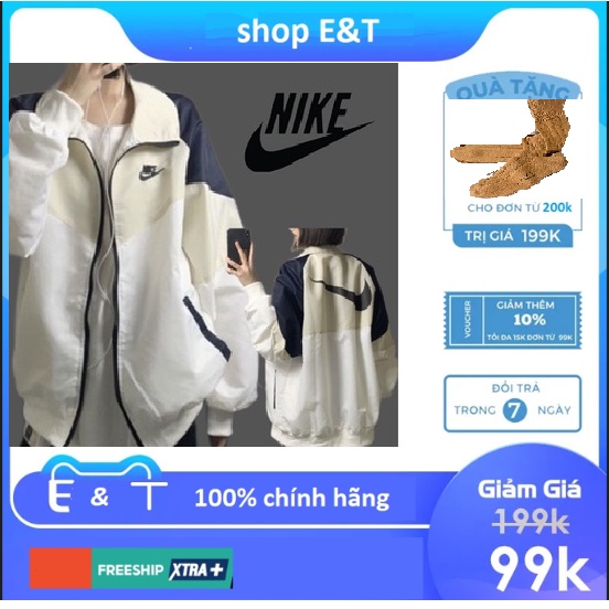Áo Khoác Nike Chính Hãng Logo Thêu Chất Gió Cao Cấp - CM700