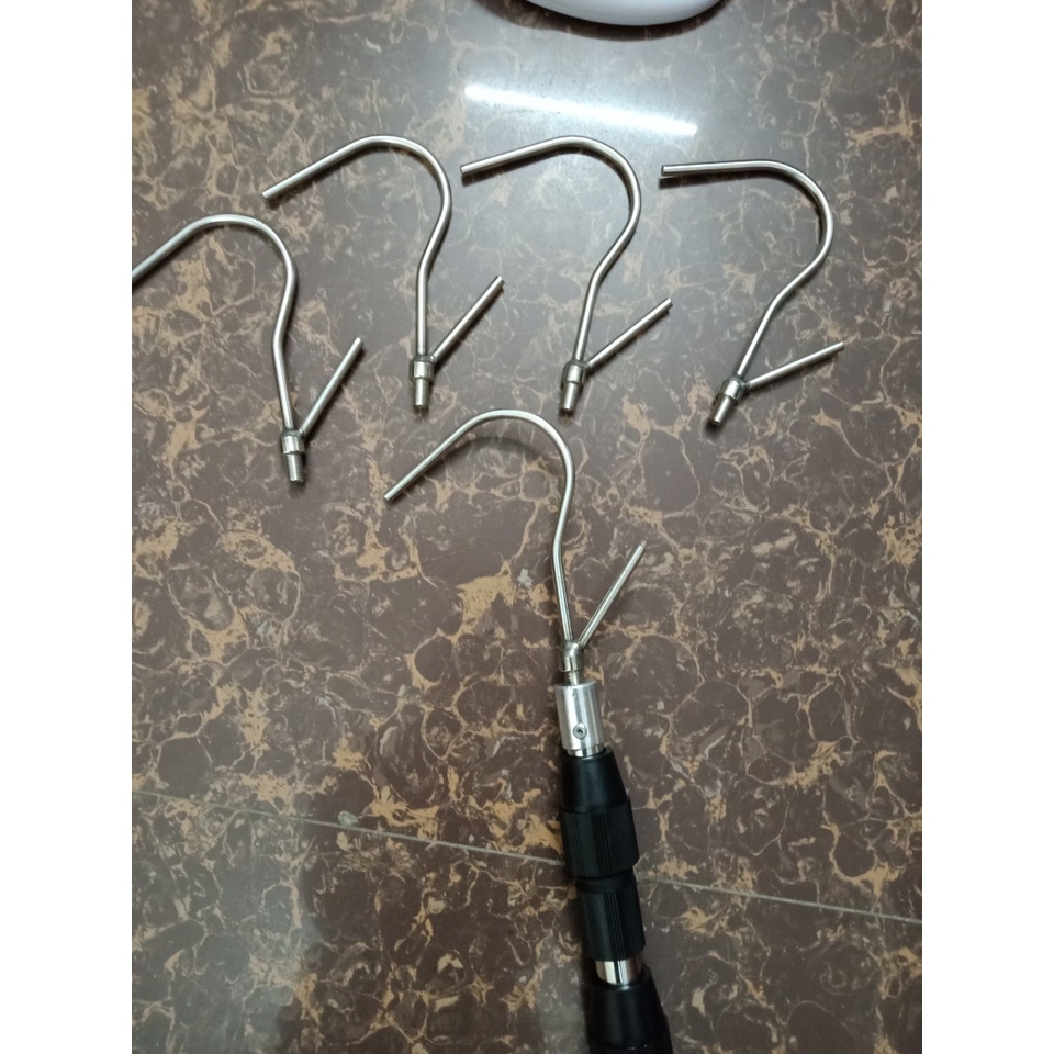 Móc ren M8 loại inox và sắt,dùng móc cành cây,treo chim,hái trái cây trên cao,phơi đồ,móc đồ