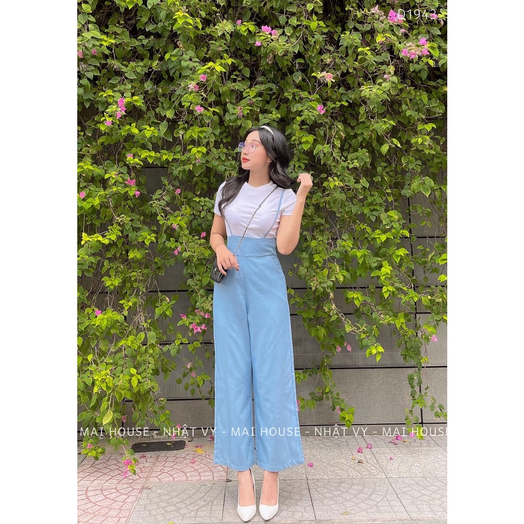 Yếm Thời Trang NHẬT VY Trơn Chất Kaki Công Sở Không Kèm Áo Đi Chơi Dáng Quần Dài  Màu Xanh - D1943