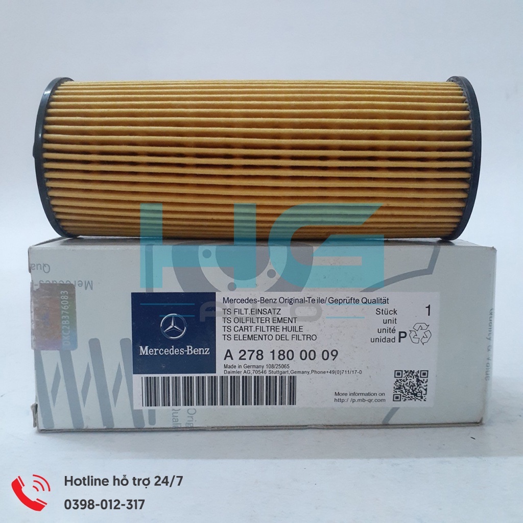 Lọc nhớt Mercedes-Benz dùng cho: A45 AMG, C63 AMG, E500, E63 AMG, G63 AMG, S500, S63 AMG, SLK55 AMG 