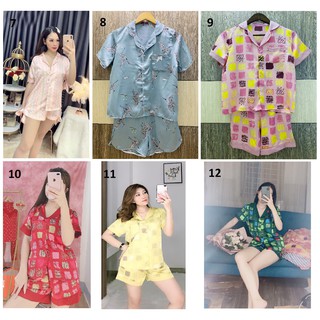 [MUA 1 TẶNG 1] Đồ Bộ Tay Ngắn Quần Đùi Lụa Satin ( Part 3)