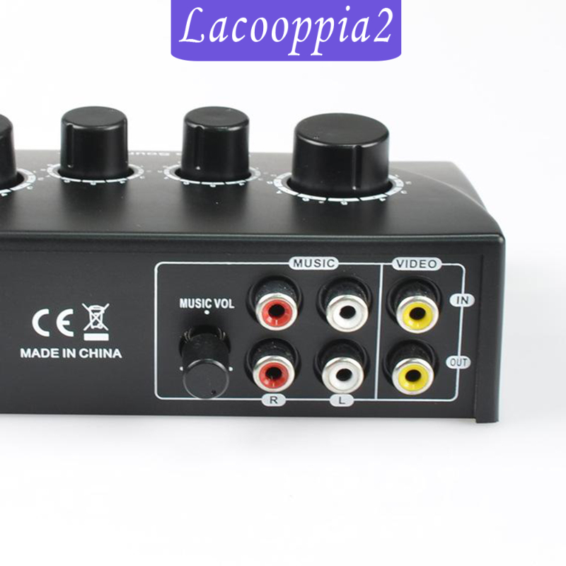 [LACOOPPIA2]Mini Audio Sound Mixer for Amplifier Home Theater Karaoke Home Entertainment