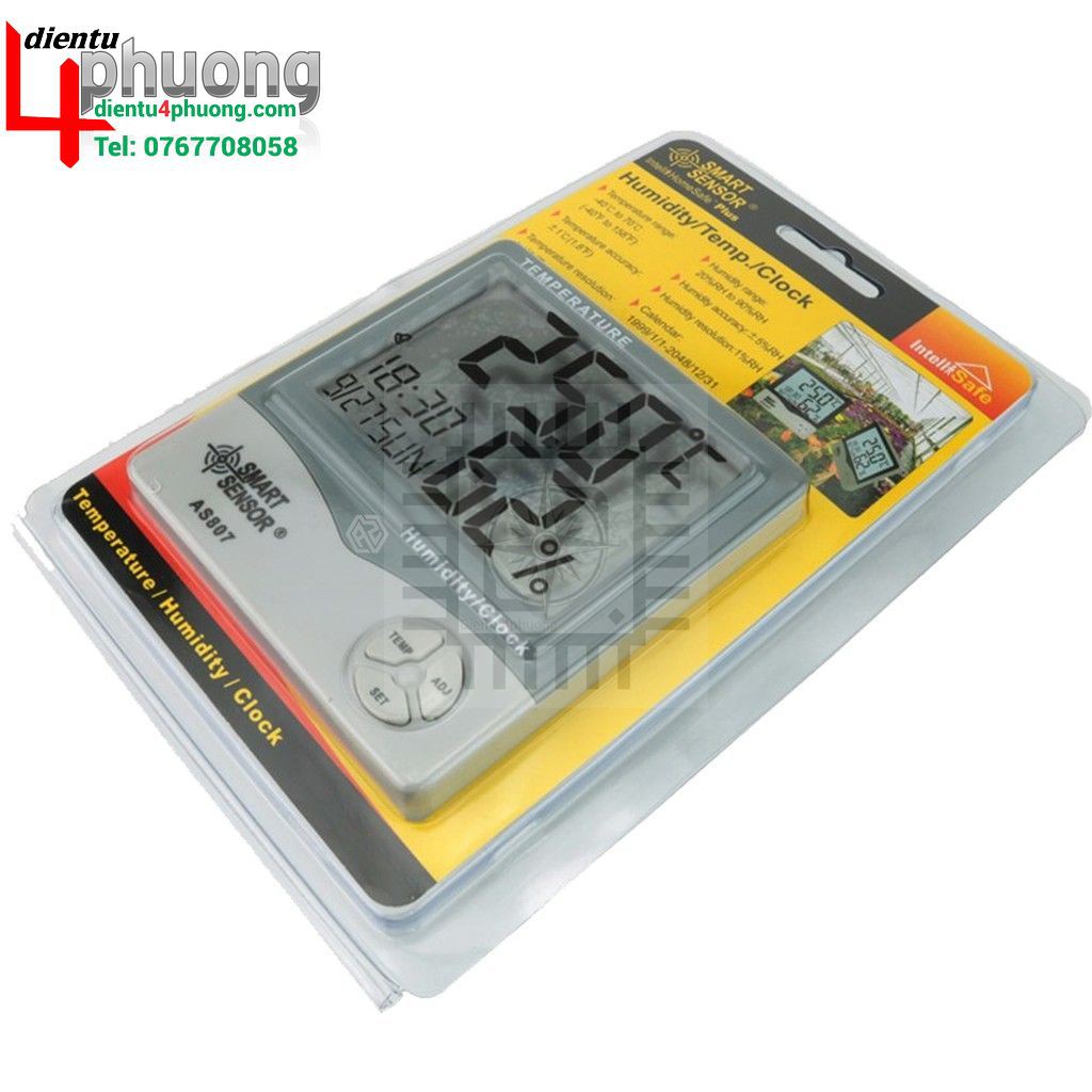 Nhiệt Ẩm Kế Smart Sensor AS807