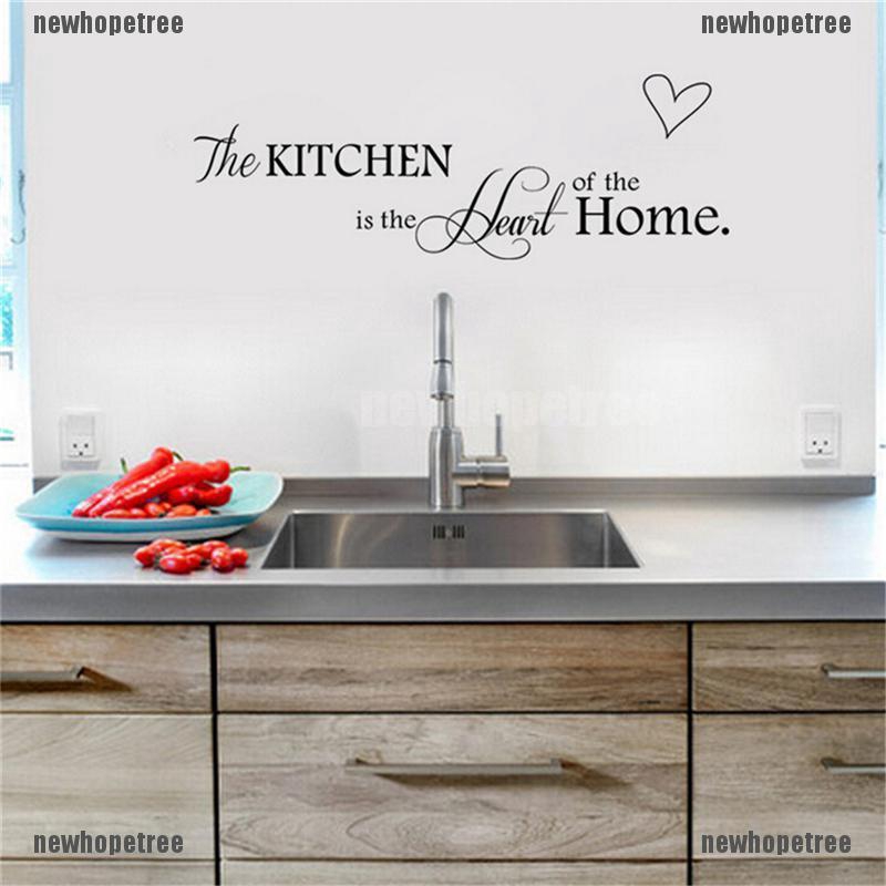 Decal Dán Tường Với Dòng Chữ Kitchen Is the Heart of