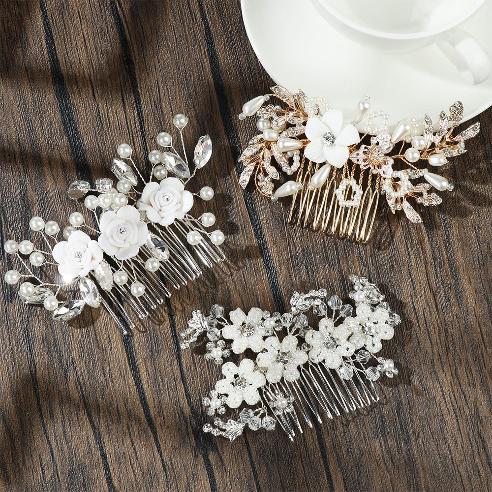 Lược Cài Tóc Đính Đá Xinh Xắn Cho Cô Dâu