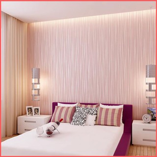 Giấy dán tường vân chỉ hồng có keo sẵn khổ rộng 45cm, Decal giấy dán tường mặt sau có keo màu hồng sang trọng - Lala Mar