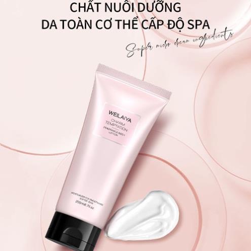 Sữa dưỡng thể toàn thân Weilaiya, dưỡng trắng da, lưu hương cả ngày, hương hoa hồng
