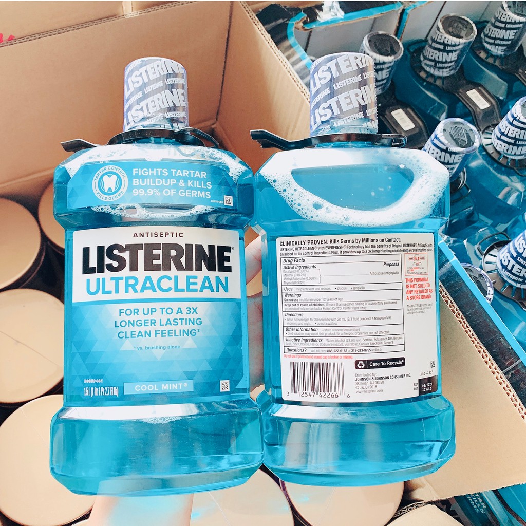 Nước Súc Miệng LISTERINE ULTRACLEAN 1.5L ( chai khổng lồ )