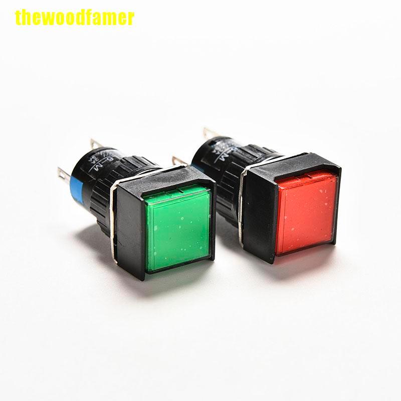 Công Tắc Bấm Có Đèn Led 16mm 12v Dc