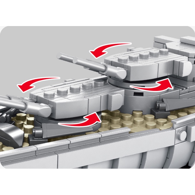 Bộ 1602 miếng lego hình tàu chiến mới cho bé