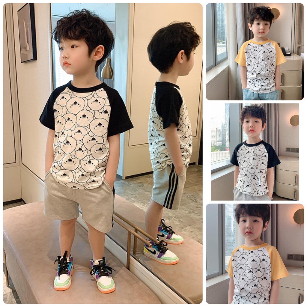 AT36 Size90-140 (9-30kg) Áo thun bé trai (áo xiliba 100% cotton cực mát) Thời trang trẻ Em hàng quảng châu