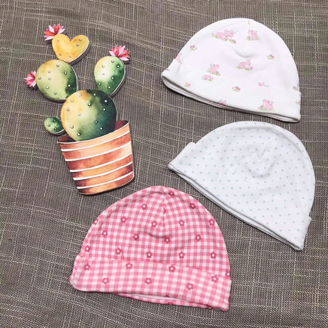 Combo 3 mũ cotton mềm cho bé