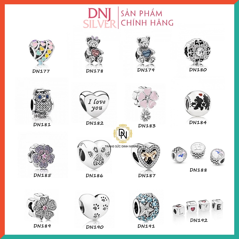 Charm bạc 925 cao cấp, bộ tổng hợp các mẫu charm bạc DNJ để mix vòng charm - Bộ sản phẩm từ DN177 đến DN192