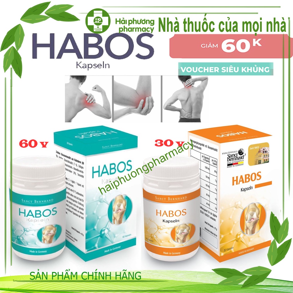 Habos Kapseln - Giúp tăng tiết dịch khớp, bảo vệ xương khớp, tái tạo sụn khớp, hỗ trợ giảm khô khớp,Sanct Bernhard