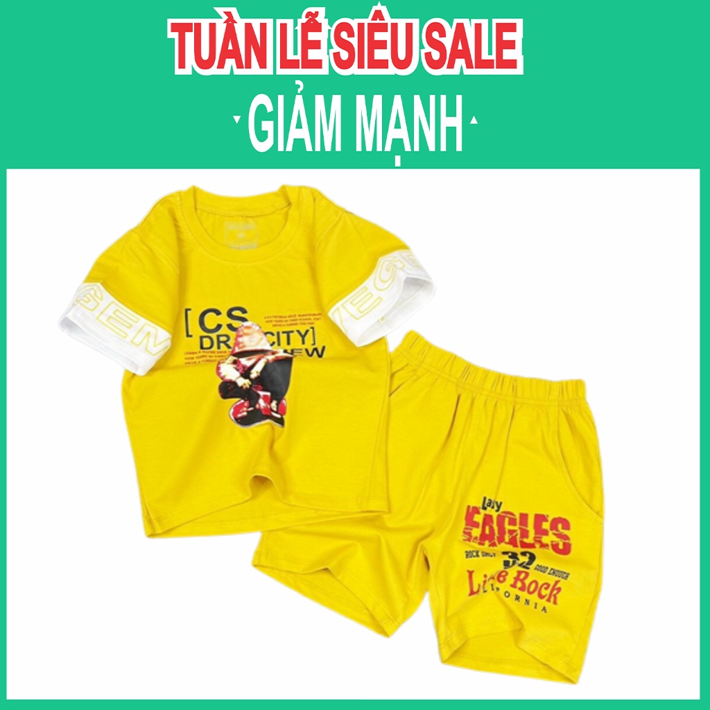 MA022 Quần áo trẻ em,đồ bé trai-chất liệu cotton cao cấp sợi thoáng mát in hình toàn thân cho bé từ 12kg đến 30kg