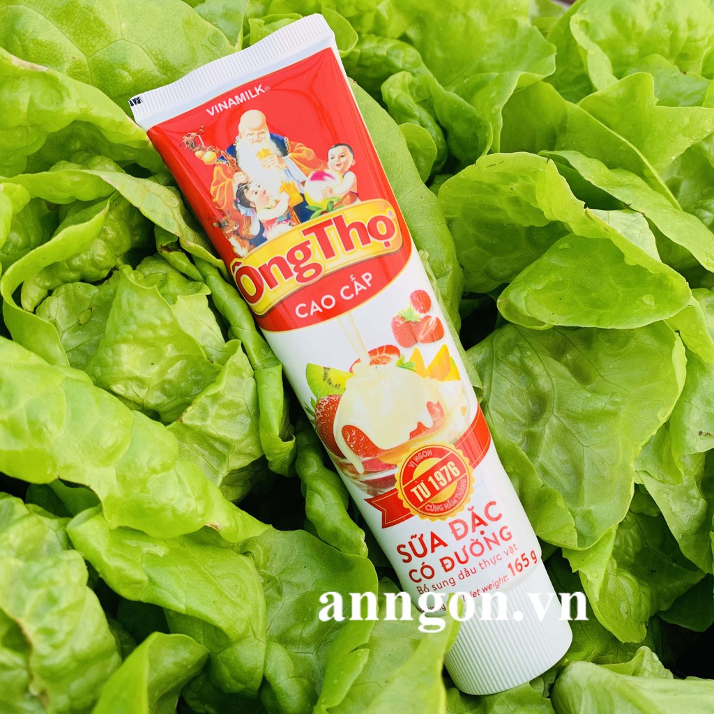 Sữa đặc ông thọ loại tuýp 165g siêu tiện lợi, siêu hot - sữa đặc có đường ông thọ đỏ nguyên chất