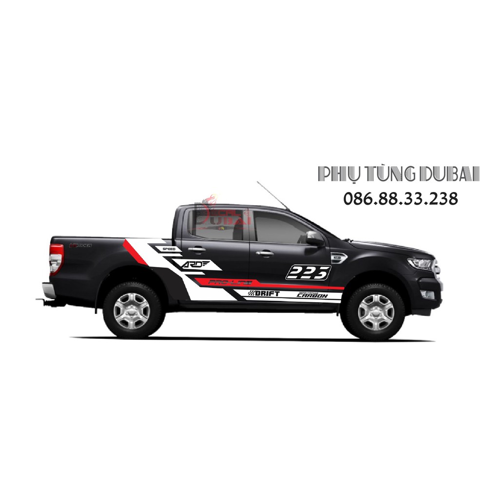 Tem dán sườn xe ford ranger