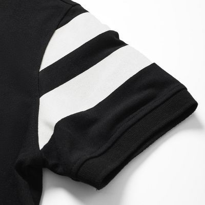 Áo thun polo nam POLOSHIRT đen phối tay cổ bẻ tay ngắn lỡ PLS01 - Leo Vatino | BigBuy360 - bigbuy360.vn
