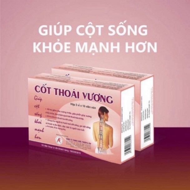 Cốt Thoái Vương - Giúp Cột Sống Khỏe Mạnh Hơn hộp 30 viên