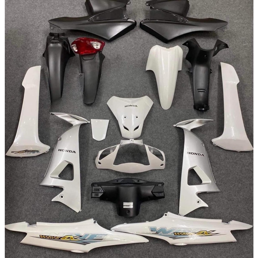 BỘ VỎ NHỰA XE MÁY WAVE A MÀU TRẮNG 2016