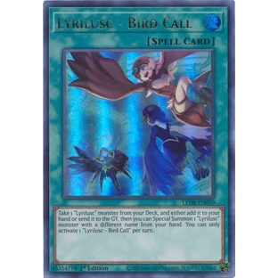 Thẻ bài Yugioh: Lyrilusc - Bird Call - LED8-EN039 - Ultra Rare 1st Edition