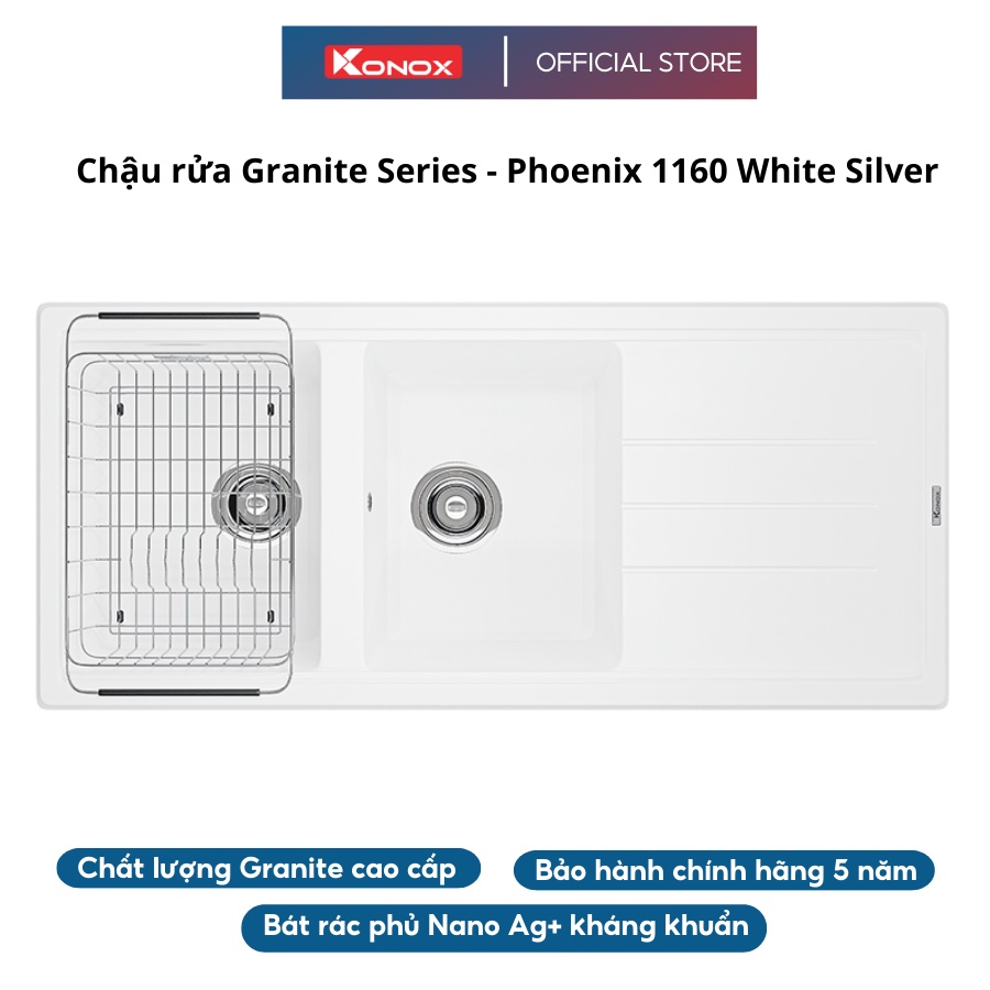 Chậu rửa bát đá KONOX Granite Sink Phoenix 1160