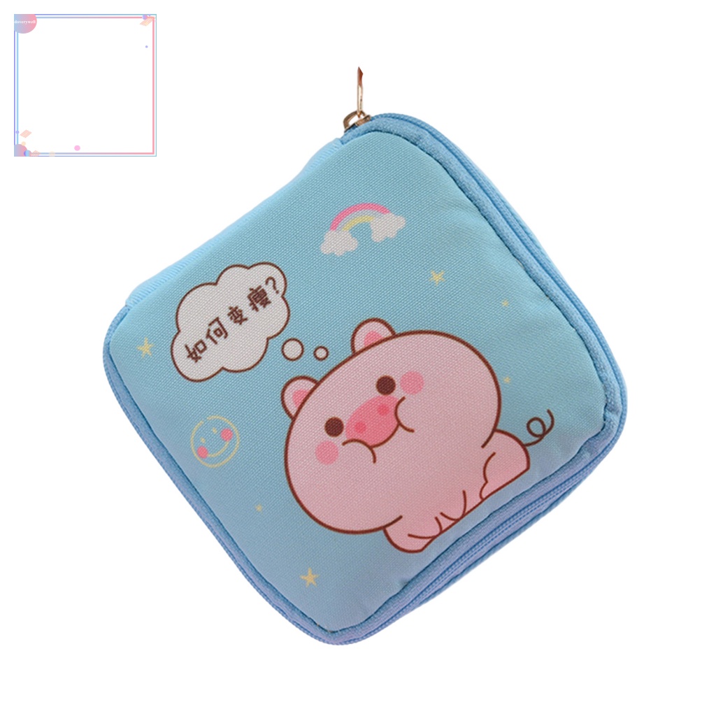 Túi Đựng Khăn Giấy Hình Tampon Hoạt Hình Chống Mòn Tiện Dụng Cho Nữ